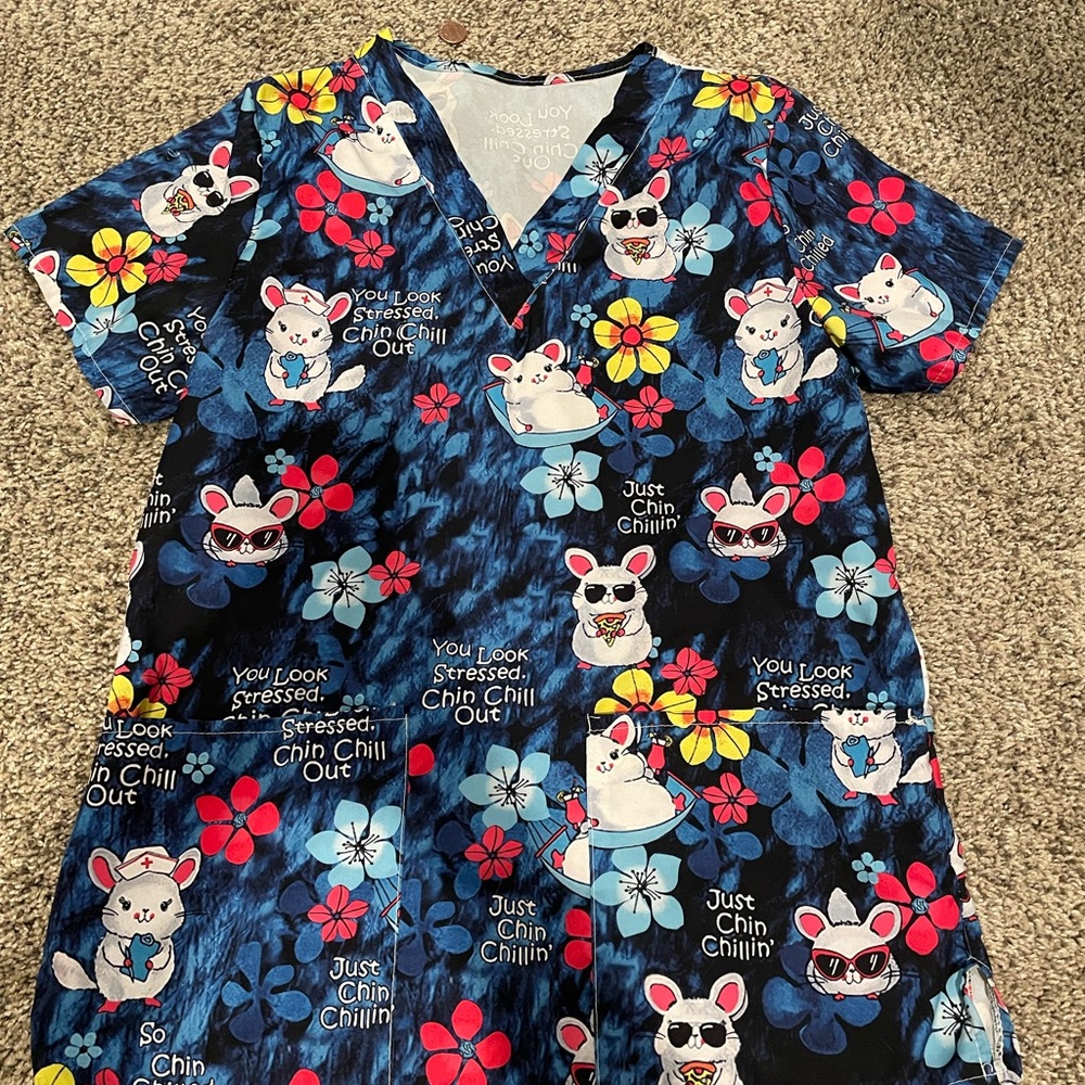 Cute animal scrub top